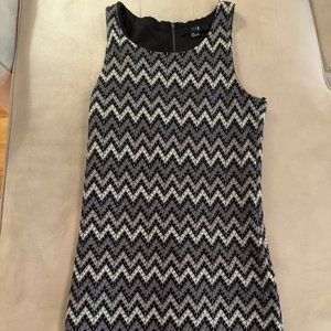 Misson/1960s vintage INSPIRED Chevron Shift Mini Dress